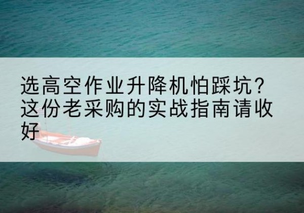 牟平高空作业升降机厂家推荐-选高空作业升降机怕踩坑？这份老采购的实战指南请收好